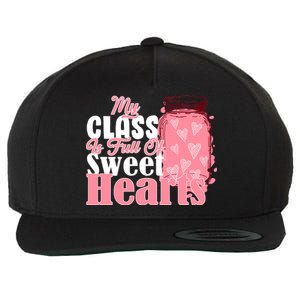 My Class Is Full Of Sweet Hearts Valentine's Day Wool Snapback Cap