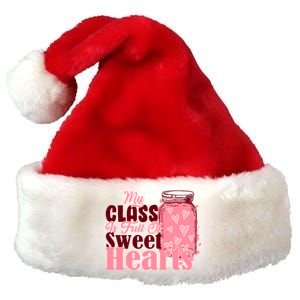 My Class Is Full Of Sweet Hearts Valentine's Day Premium Christmas Santa Hat