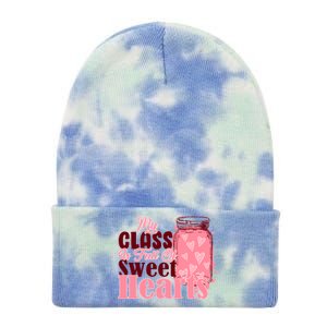 My Class Is Full Of Sweet Hearts Valentine's Day Tie Dye 12in Knit Beanie