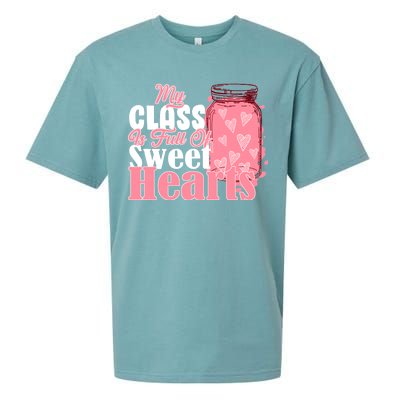 My Class Is Full Of Sweet Hearts Valentine's Day Sueded Cloud Jersey T-Shirt