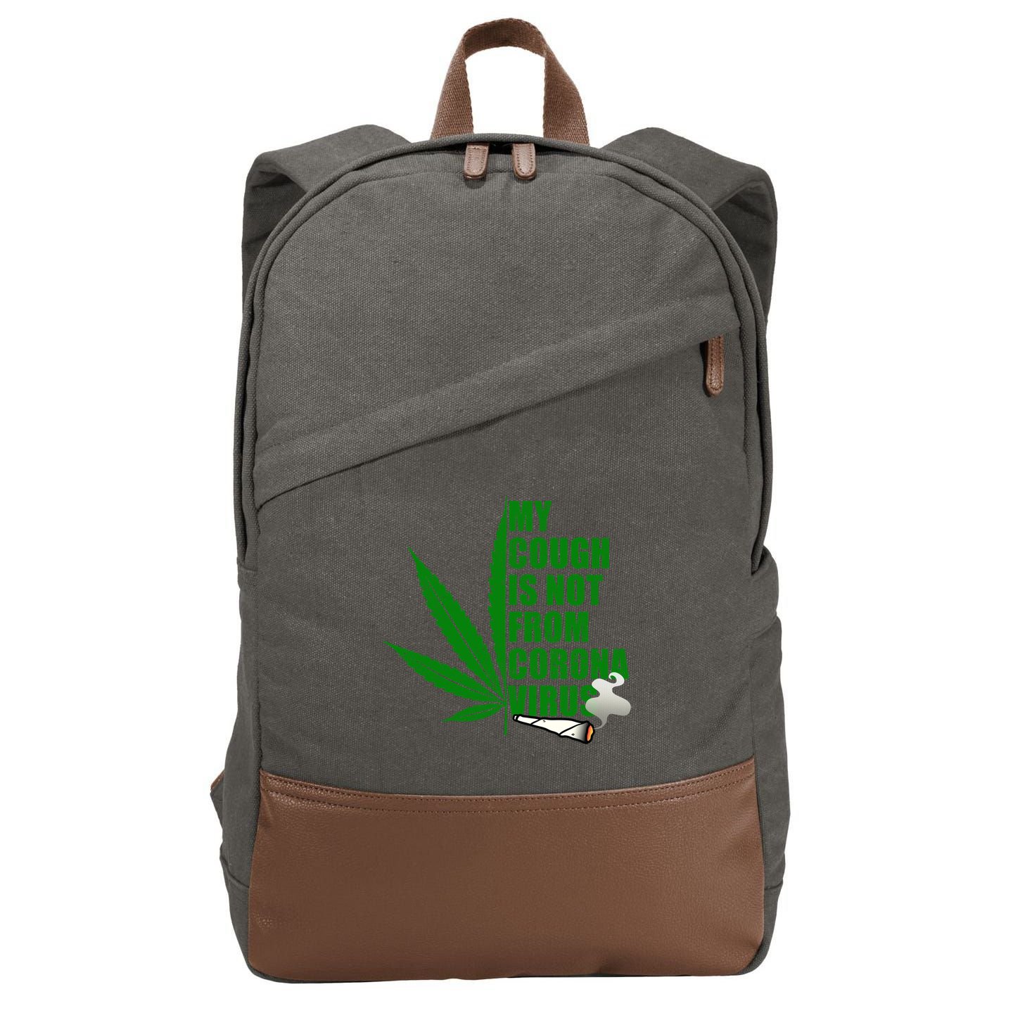 My Cough Is Not From Corona Virus Cotton Canvas Backpack