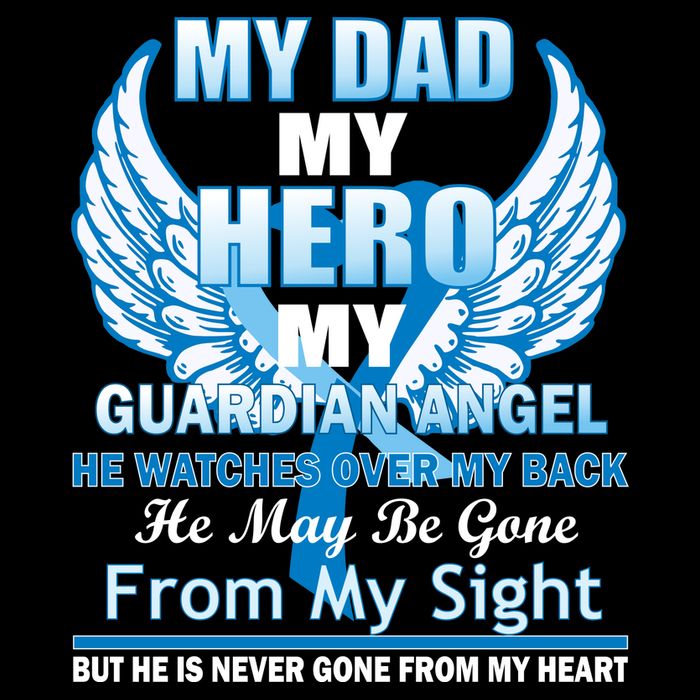 My Dad Hero Guardian Angel Never Gone From My Heart Women's Knotted Racerback Tank