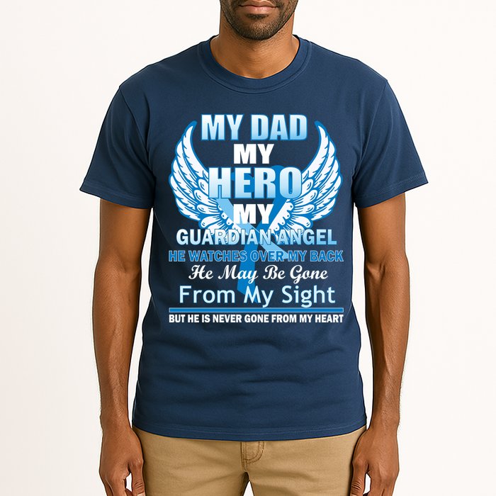 My Dad Hero Guardian Angel Never Gone From My Heart Tall T-Shirt