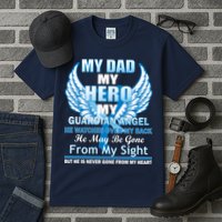 My Dad Hero Guardian Angel Never Gone From My Heart Tall T-Shirt