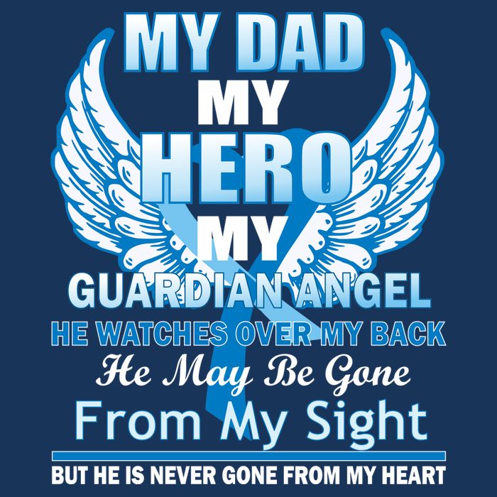 My Dad Hero Guardian Angel Never Gone From My Heart 16 in Basic Backpack
