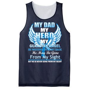 My Dad Hero Guardian Angel Never Gone From My Heart Mesh Reversible Basketball Jersey Tank