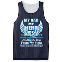 My Dad Hero Guardian Angel Never Gone From My Heart Mesh Reversible Basketball Jersey Tank