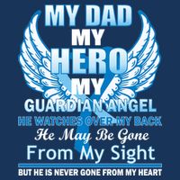 My Dad Hero Guardian Angel Never Gone From My Heart Youth Performance Sprint T-Shirt