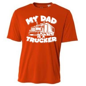 My Dad Is A Trucker Cute Cooling Performance Crew T-Shirt