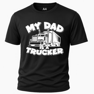My Dad Is A Trucker Cute Cooling Performance Crew T-Shirt