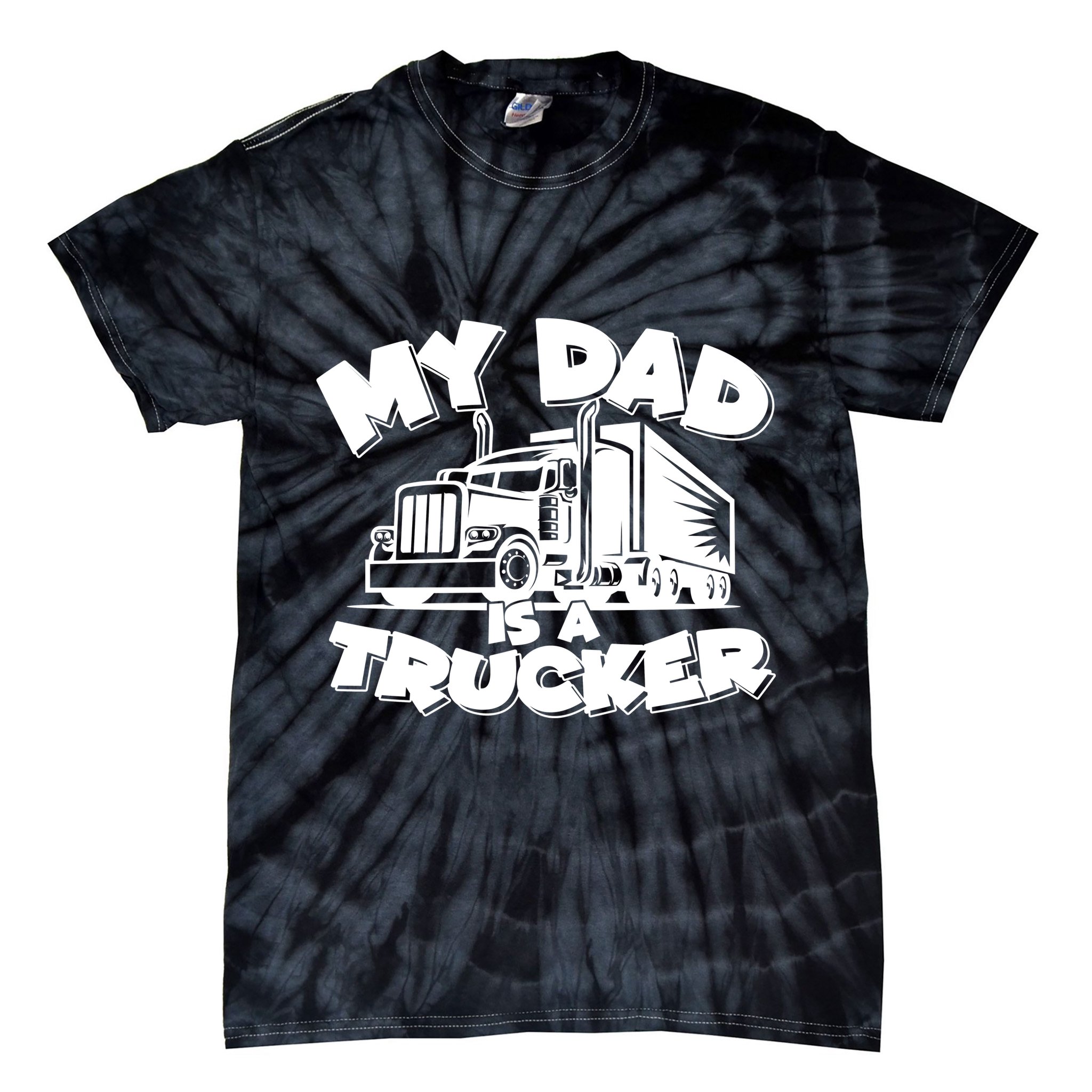 My Dad Is A Trucker Cute Tie-Dye T-Shirt