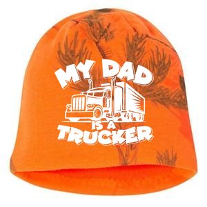 My Dad Is A Trucker Cute Kati - Camo Knit Beanie