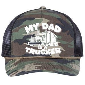 My Dad Is A Trucker Cute Retro Rope Trucker Hat Cap