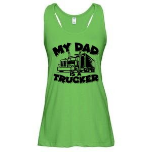 My Dad Is A Trucker Cute Ladies Essential Flowy Tank