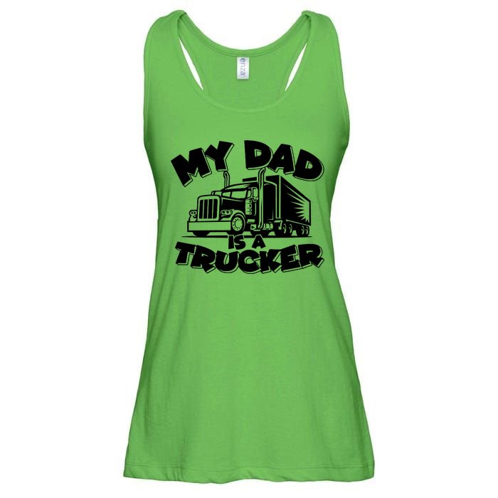 My Dad Is A Trucker Cute Ladies Essential Flowy Tank