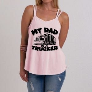 My Dad Is A Trucker Cute Women's Strappy Tank