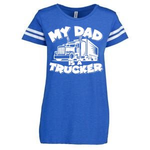 My Dad Is A Trucker Cute Enza Ladies Jersey Football T-Shirt