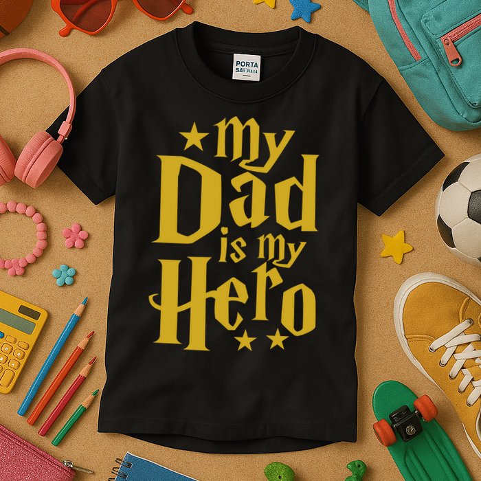 My Dad Is My Hero  Kids T-Shirt