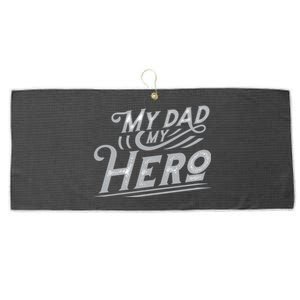 My Dad My Hero Large Microfiber Waffle Golf Towel