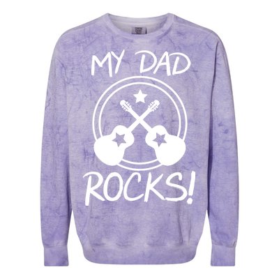 My Dad Rocks Colorblast Crewneck Sweatshirt