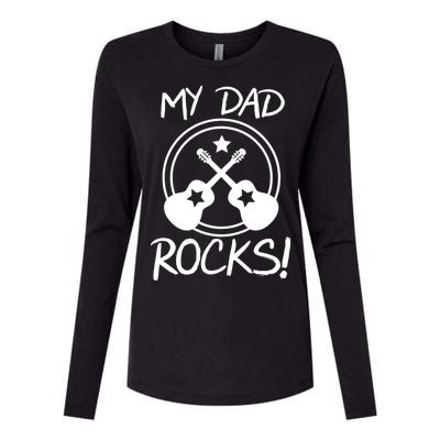 My Dad Rocks Womens Cotton Relaxed Long Sleeve T-Shirt