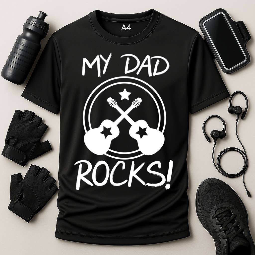 My Dad Rocks Performance Shirt