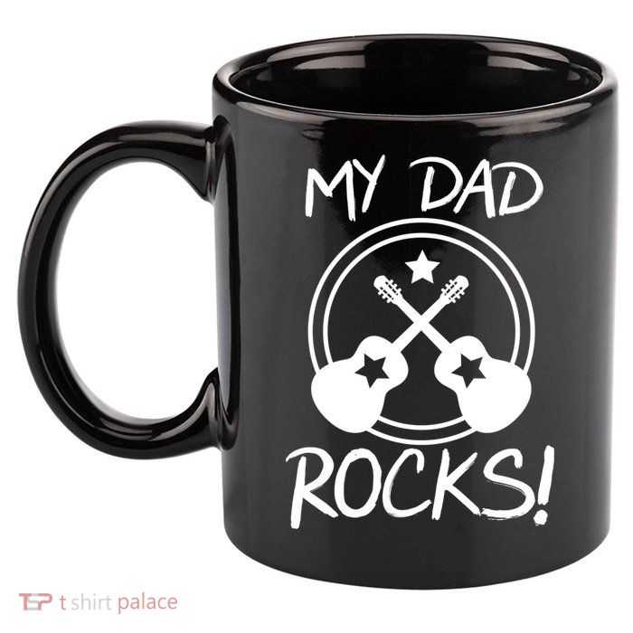 My Dad Rocks 11oz C Handle Ceramic Mug