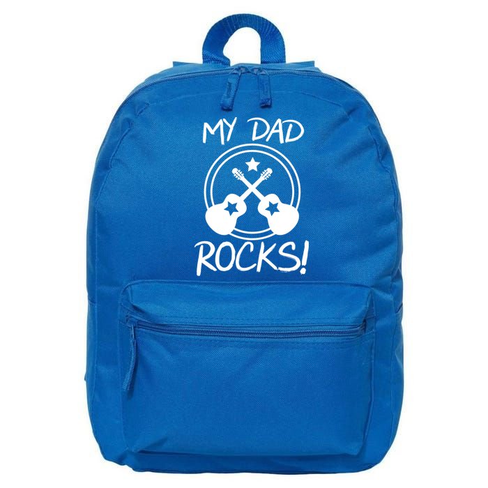 My Dad Rocks 16 in Basic Backpack