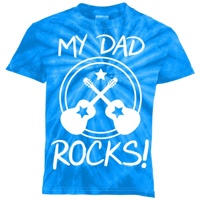 My Dad Rocks Kids Tie-Dye T-Shirt