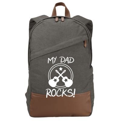 My Dad Rocks Cotton Canvas Backpack