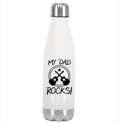 My Dad Rocks Stainless Steel Insulated Water Bottle