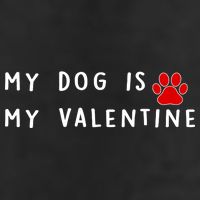 My Dog Is My Valentine Golf Towel