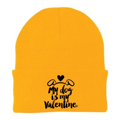 My Dog Is My Valentine Cute Knit Cap Winter Beanie