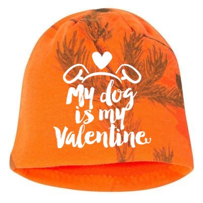 My Dog Is My Valentine Cute Kati - Camo Knit Beanie