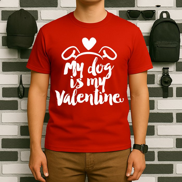 My Dog Is My Valentine Cute T-Shirt