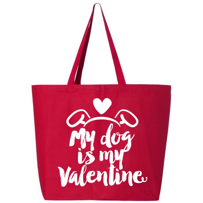 My Dog Is My Valentine Cute 25L Jumbo Tote