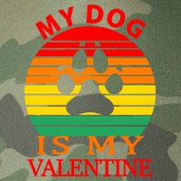 My Dog Is My Valentine Retro Legacy Tie Dye Trucker Hat