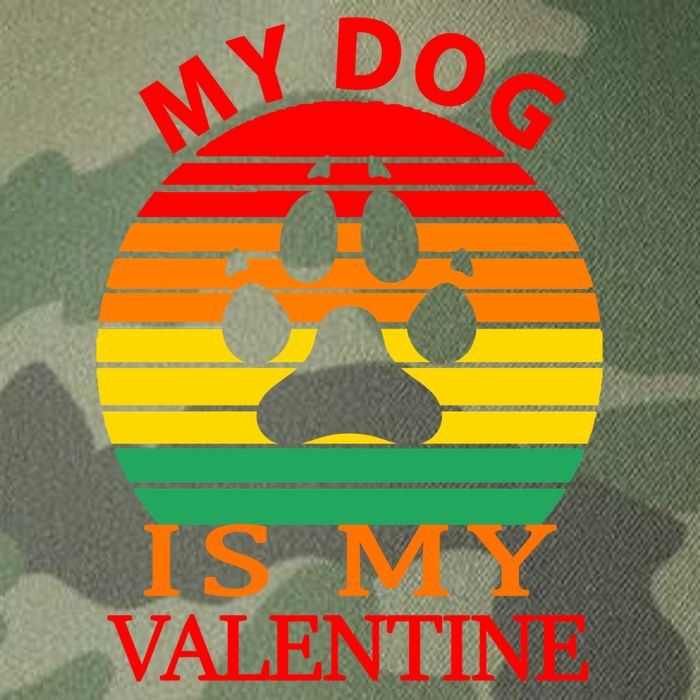 My Dog Is My Valentine Retro Legacy Tie Dye Trucker Hat