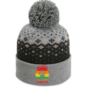 My Dog Is My Valentine Retro The Baniff Cuffed Pom Beanie