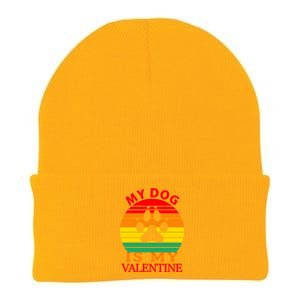 My Dog Is My Valentine Retro Knit Cap Winter Beanie