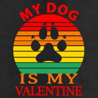 My Dog Is My Valentine Retro 7 Panel Mesh Trucker Snapback Hat