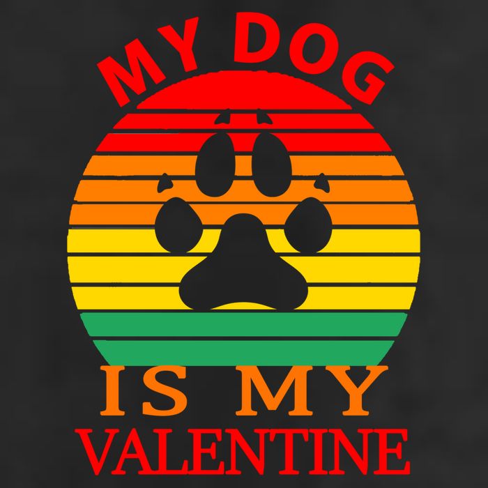 My Dog Is My Valentine Retro 7 Panel Mesh Trucker Snapback Hat