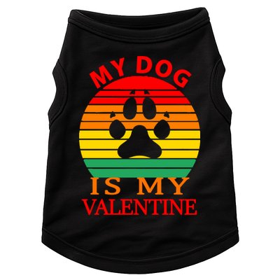 My Dog Is My Valentine Retro Doggie Tank