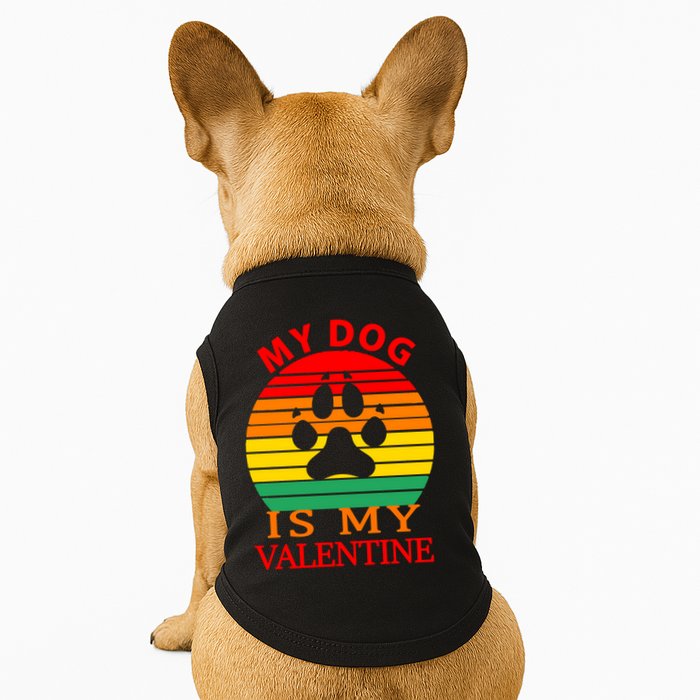 My Dog Is My Valentine Retro Doggie Tank