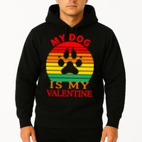 My Dog Is My Valentine Retro Hoodie