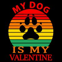 My Dog Is My Valentine Retro Hoodie
