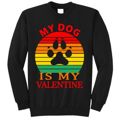 My Dog Is My Valentine Retro Sweatshirt
