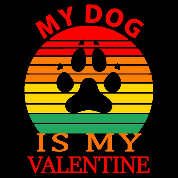 My Dog Is My Valentine Retro Sustainable Bucket Hat