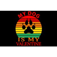 My Dog Is My Valentine Retro Bumper Sticker