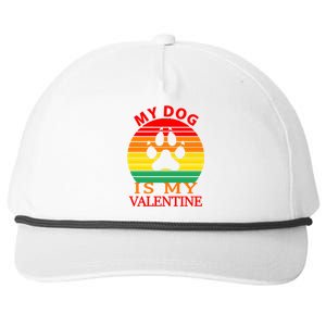 My Dog Is My Valentine Retro Snapback Five-Panel Rope Hat